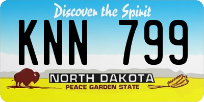 ND license plate KNN799