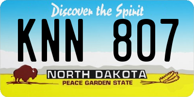 ND license plate KNN807
