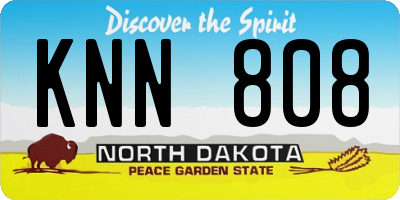 ND license plate KNN808