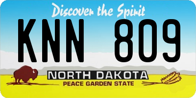 ND license plate KNN809