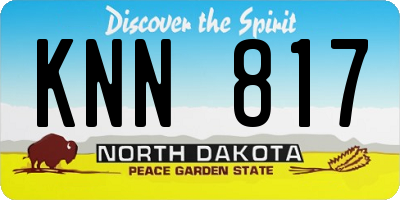 ND license plate KNN817