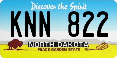ND license plate KNN822