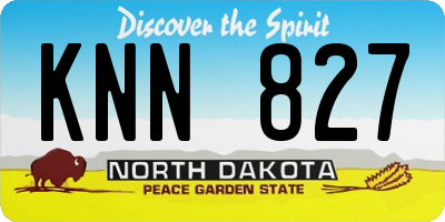 ND license plate KNN827