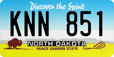 ND license plate KNN851