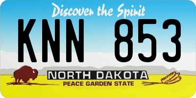 ND license plate KNN853