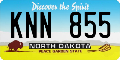 ND license plate KNN855