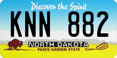 ND license plate KNN882