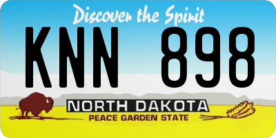 ND license plate KNN898