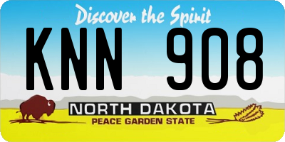 ND license plate KNN908