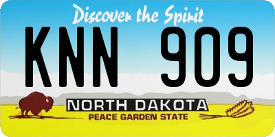 ND license plate KNN909