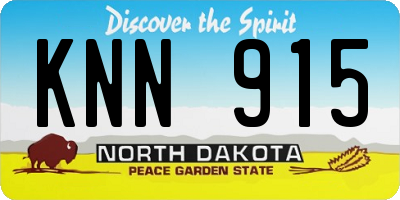 ND license plate KNN915