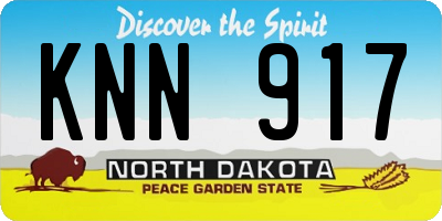 ND license plate KNN917