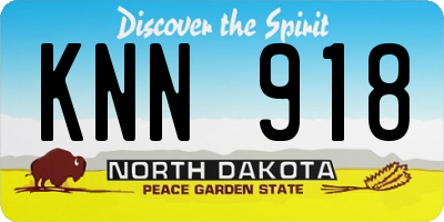 ND license plate KNN918
