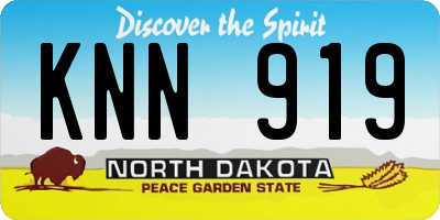 ND license plate KNN919