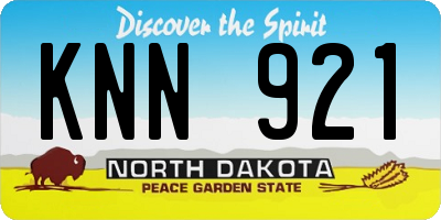 ND license plate KNN921