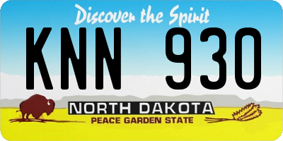ND license plate KNN930