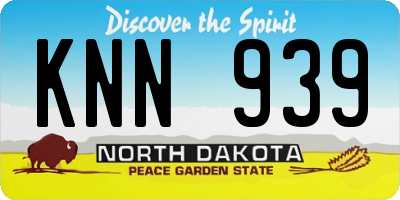 ND license plate KNN939