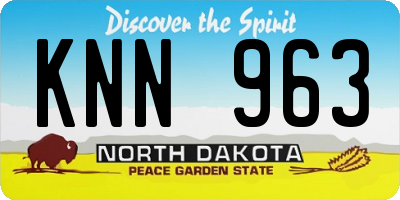 ND license plate KNN963