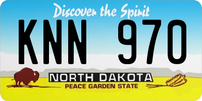 ND license plate KNN970