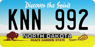 ND license plate KNN992