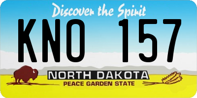 ND license plate KNO157