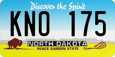 ND license plate KNO175
