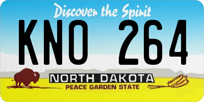 ND license plate KNO264