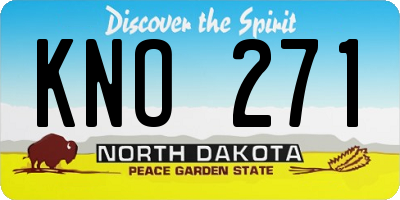 ND license plate KNO271