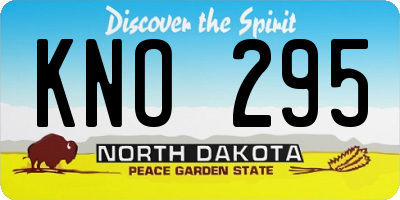ND license plate KNO295