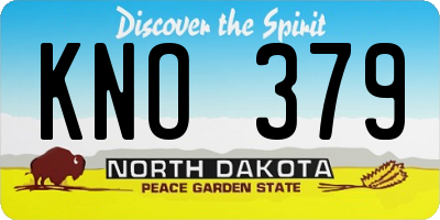 ND license plate KNO379