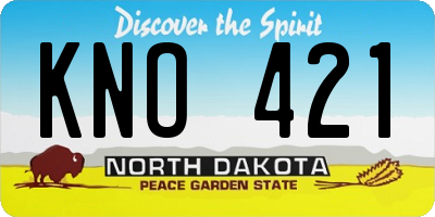 ND license plate KNO421