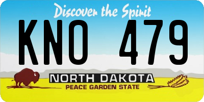 ND license plate KNO479