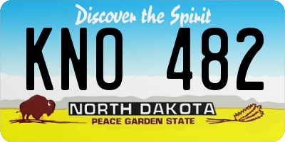 ND license plate KNO482