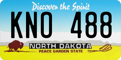 ND license plate KNO488
