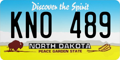ND license plate KNO489