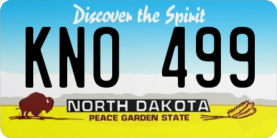 ND license plate KNO499