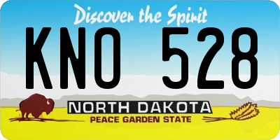 ND license plate KNO528