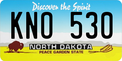 ND license plate KNO530