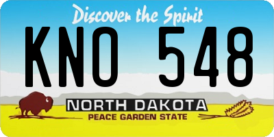 ND license plate KNO548