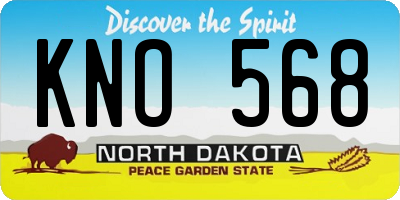 ND license plate KNO568