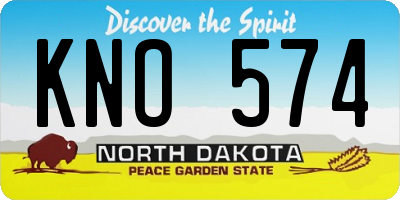ND license plate KNO574
