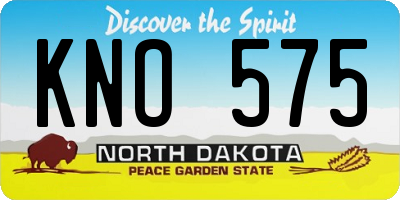 ND license plate KNO575