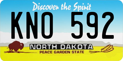 ND license plate KNO592