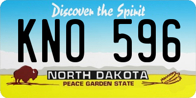 ND license plate KNO596