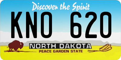 ND license plate KNO620