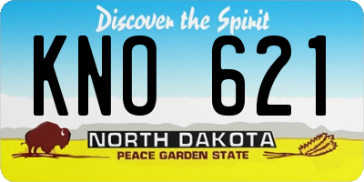 ND license plate KNO621
