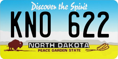 ND license plate KNO622