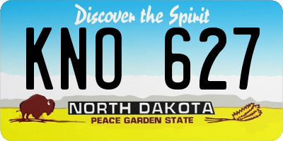 ND license plate KNO627