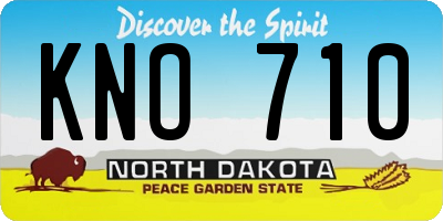 ND license plate KNO710