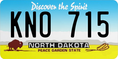 ND license plate KNO715